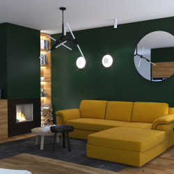 Kinkiet geometryczny PILLS biały z regulacją światła Kinkiet geometryczny PILLS biały z regulacją światła