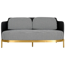 Sofa Art Deco Glamour pepitka biało czarna VENICE 3 osobowa Sofa Art Deco Glamour pepitka biało czarna VENICE 3 osobowa