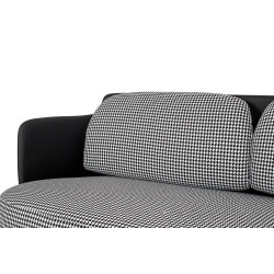 Sofa Art Deco Glamour pepitka biało czarna VENICE 3 osobowa Sofa Art Deco Glamour pepitka biało czarna VENICE 3 osobowa