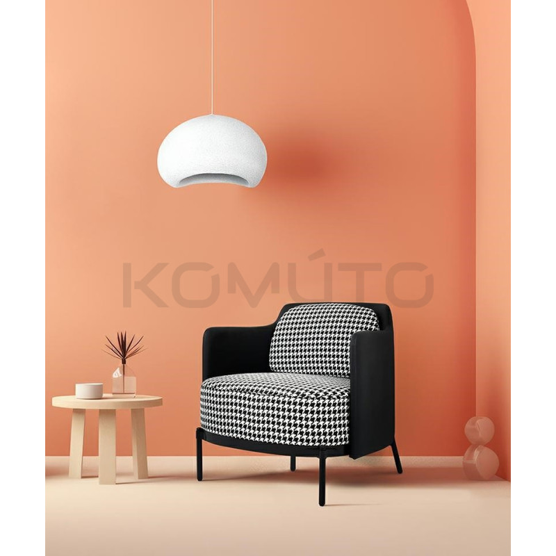 Fotel VENICE BLACK – Elegancja i Styl w Biało-Czarnej Pepitce Fotel VENICE BLACK – Elegancja i Styl w Biało-Czarnej Pepitce