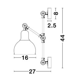 Kinkiet Loftowy regulowany Factory czarny industrialny Kinkiet Loftowy regulowany Factory czarny industrialny
