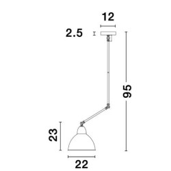 Lampa loftowa regulowana Factory czarna nowoczesna