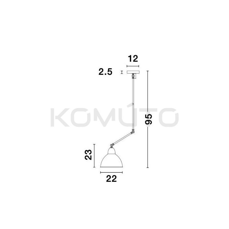 Lampa loftowa regulowana Factory czarna nowoczesna