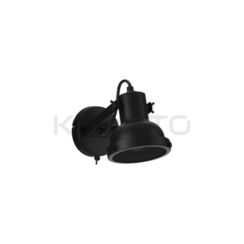 Kinkiet Loftowy regulowany Vent czarny lampa ścienna