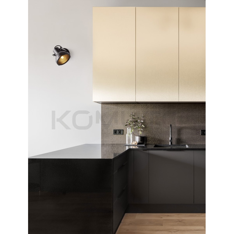 Kinkiet Loftowy regulowany Vent czarny lampa ścienna Kinkiet Loftowy regulowany Vent czarny lampa ścienna