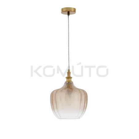 SZKLANA LAMPA WISZĄCA Monro Beżowa Vintage klasyczna