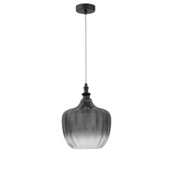SZKLANA LAMPA WISZĄCA Monro Szara Vintage