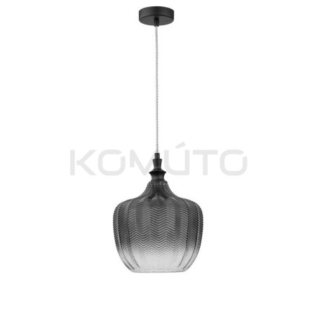 SZKLANA LAMPA WISZĄCA Monro Szara Vintage