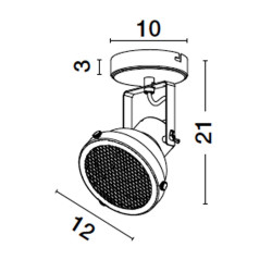 Kinkiet Loftowy regulowany Vent czarny GU10 industrialny