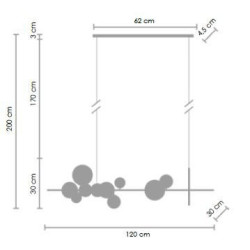 LAMPA WISZĄCA ORION LONG-120 CZARNA pozioma nowoczesna LAMPA WISZĄCA ORION LONG-120 CZARNA pozioma nowoczesna