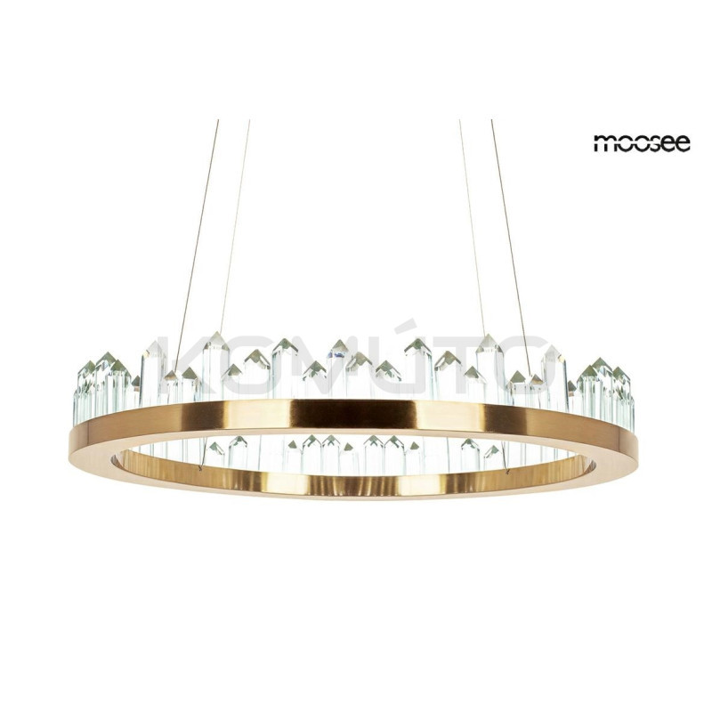 Lampa wisząca glamour NENUFAR złota kryształki
