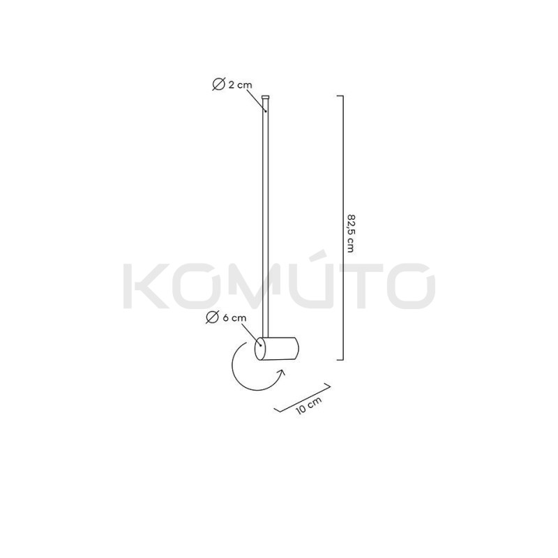 Kinkiet Ombre 60 czarny nowoczesny led Kinkiet Ombre 60 czarny nowoczesny led