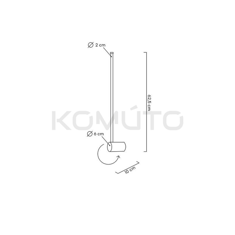 Kinkiet Ombre 60 biały nowoczesny led Kinkiet Ombre 60 biały nowoczesny led
