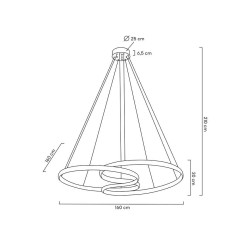 Kryształowa Lampa wisząca WAVE 160A chrom Kryształowa Lampa wisząca WAVE 160A chrom
