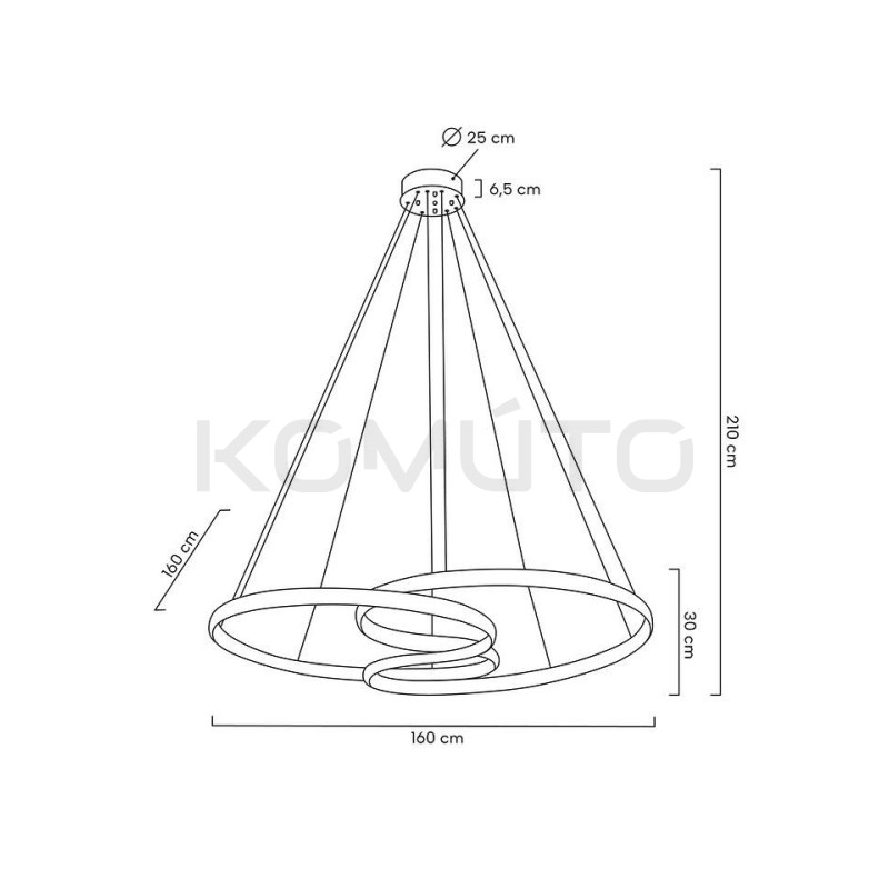 Kryształowa Lampa wisząca WAVE 160A chrom Kryształowa Lampa wisząca WAVE 160A chrom