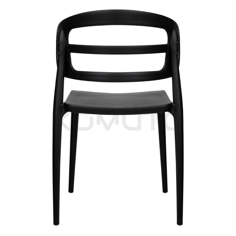 Krzesło designerskie Marcus czarne nowoczesne z tworzywa