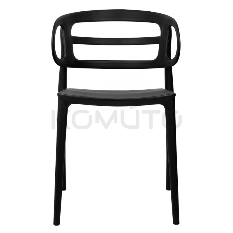 Krzesło designerskie Marcus czarne nowoczesne z tworzywa
