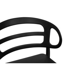 Krzesło designerskie Marcus czarne nowoczesne z tworzywa