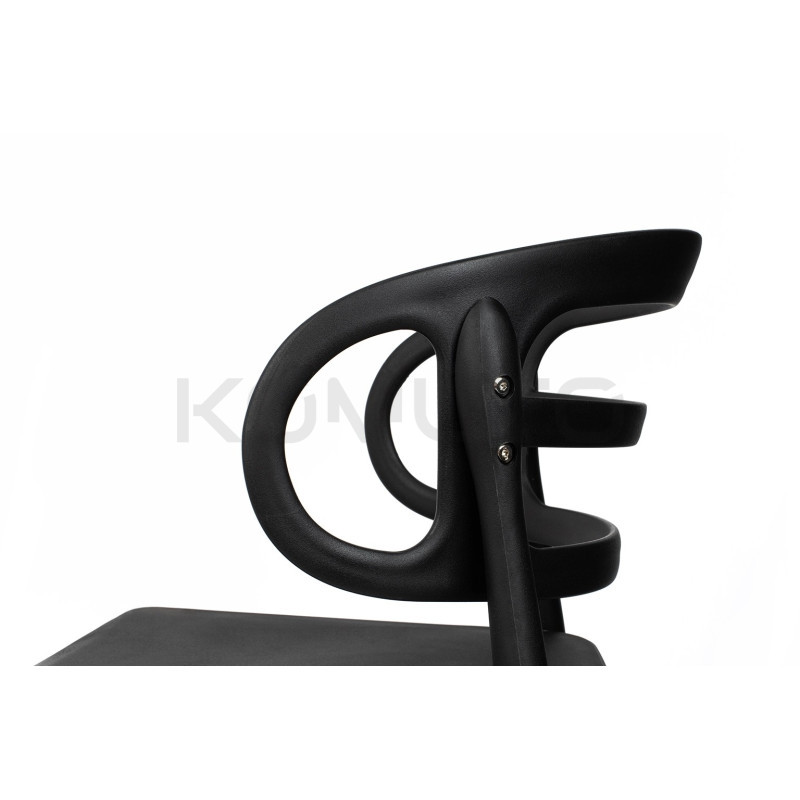 Krzesło designerskie Marcus czarne nowoczesne z tworzywa