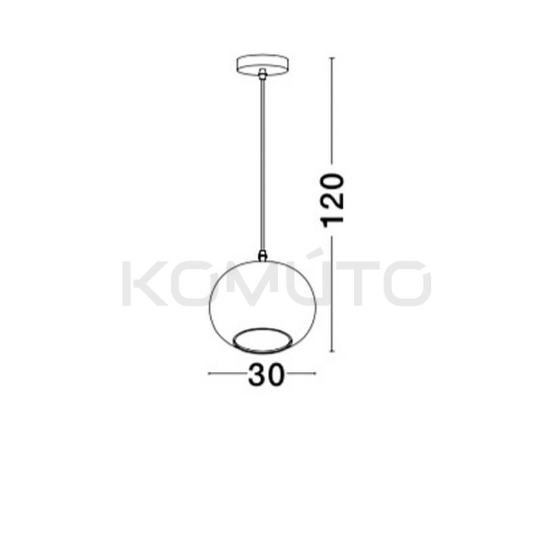 Szklana lampa wisząca Depth niebieska 30 nastrojowa Szklana lampa wisząca Depth niebieska 30 nastrojowa