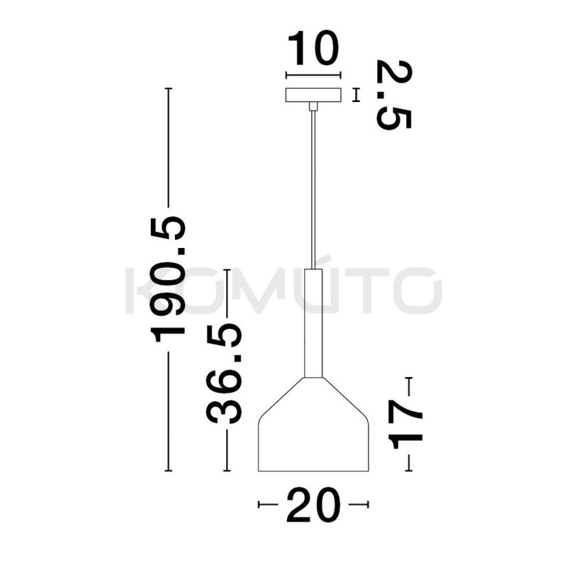 Lampa wisząca Laboratory Cone bezbarwne szkło złote detale Lampa wisząca Laboratory Cone bezbarwne szkło złote detale