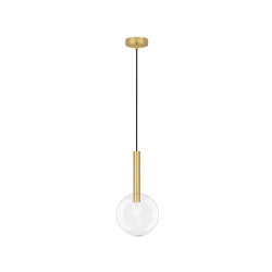 Lampa wisząca Laboratory Sphere bezbarwne szkło złote detale