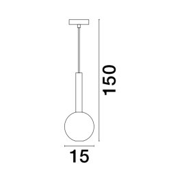 Lampa wisząca Laboratory Sphere Small bezbarwne szkło  Lampa wisząca Laboratory Sphere Small bezbarwne szkło