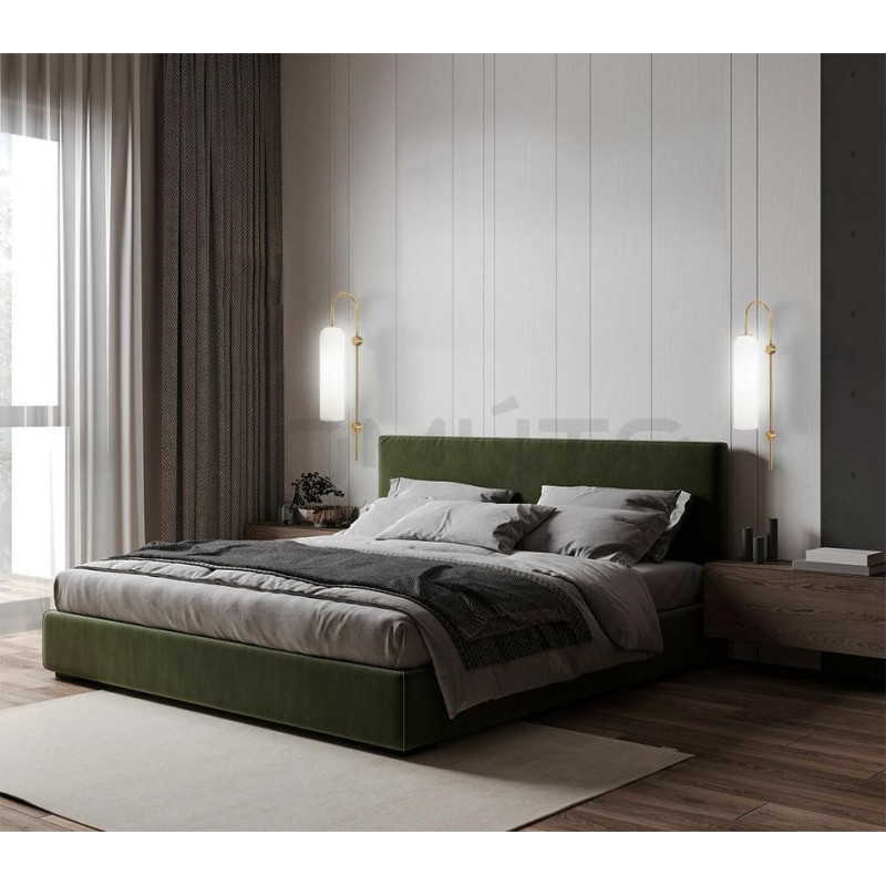 Kinkiet glamour Slack Biały szklany z elementami złota