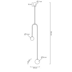 Lampa wisząca LOW czarna nowoczesna asymetryczna 2 klosze Lampa wisząca LOW czarna nowoczesna asymetryczna 2 klosze