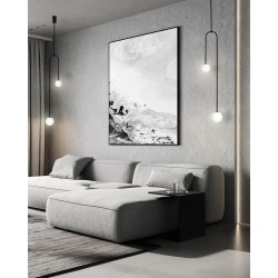 Lampa wisząca LOW czarna nowoczesna asymetryczna 2 klosze Lampa wisząca LOW czarna nowoczesna asymetryczna 2 klosze