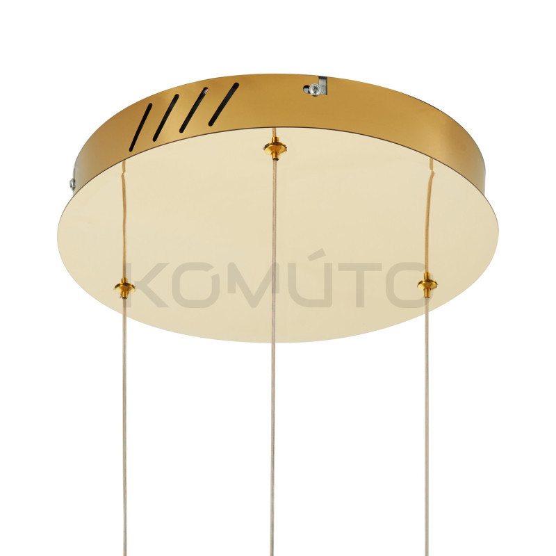 Lampa wisząca glamour Ring Circle 60+60+60 LED złota połysk
