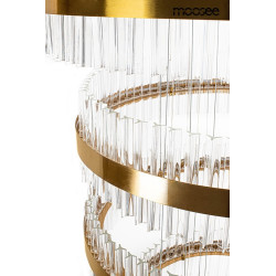 Duża Lampa wisząca glamour GHIA 5 złote okręgi nowoczesna Duża Lampa wisząca glamour GHIA 5 złote okręgi nowoczesna