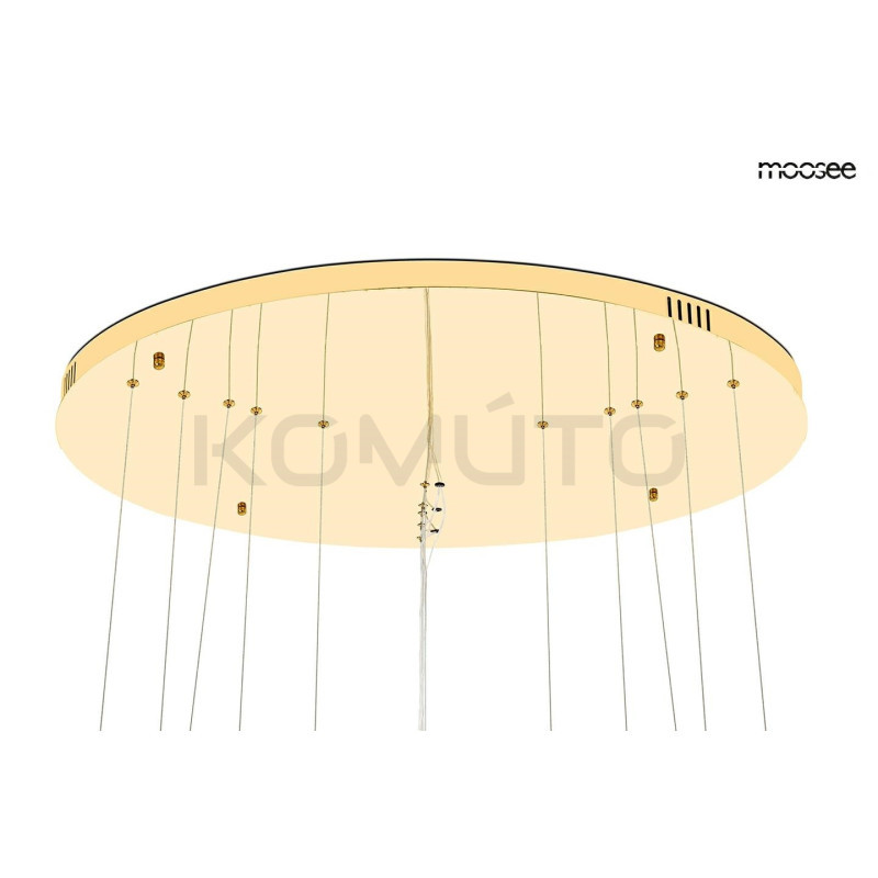 Duża Lampa wisząca glamour GHIA 5 złote okręgi nowoczesna Duża Lampa wisząca glamour GHIA 5 złote okręgi nowoczesna