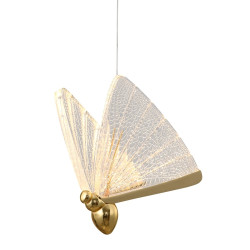 Lampa wisząca glamour BEE Motyl 5 Złota dekoracyjna romantyczna