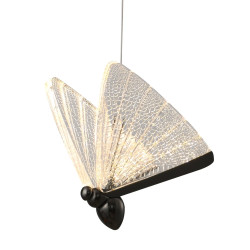 Lampa wisząca glamour BEE Motyl 5 Czarna nowoczesna dekoracyjna