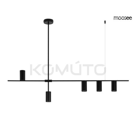 Lampa wisząca pozioma MODERNO 120 czarna nad wyspę