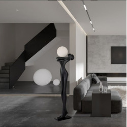 Lampa stojąca rzeźba Człowiek HUMAN Moon