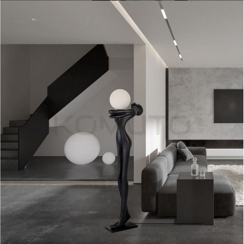 Lampa stojąca rzeźba Człowiek HUMAN Moon