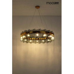 Lampa wisząca glamour NEMO z dymionymi kloszami 90 złota Lampa wisząca glamour NEMO z dymionymi kloszami 90 złota