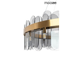 Lampa wisząca glamour NEMO z dymionymi kloszami 90 złota Lampa wisząca glamour NEMO z dymionymi kloszami 90 złota