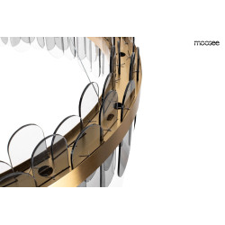 Lampa wisząca glamour NEMO z dymionymi kloszami 90 złota Lampa wisząca glamour NEMO z dymionymi kloszami 90 złota