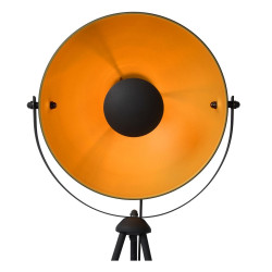 Lampa podłogowa na trójnogu Reflektor czarno zlota Lampa podłogowa na trójnogu Reflektor czarno zlota