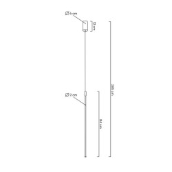 Lampa wisząca Ombre 80 rurka złota nowoczesna led Lampa wisząca Ombre 80 rurka złota nowoczesna led