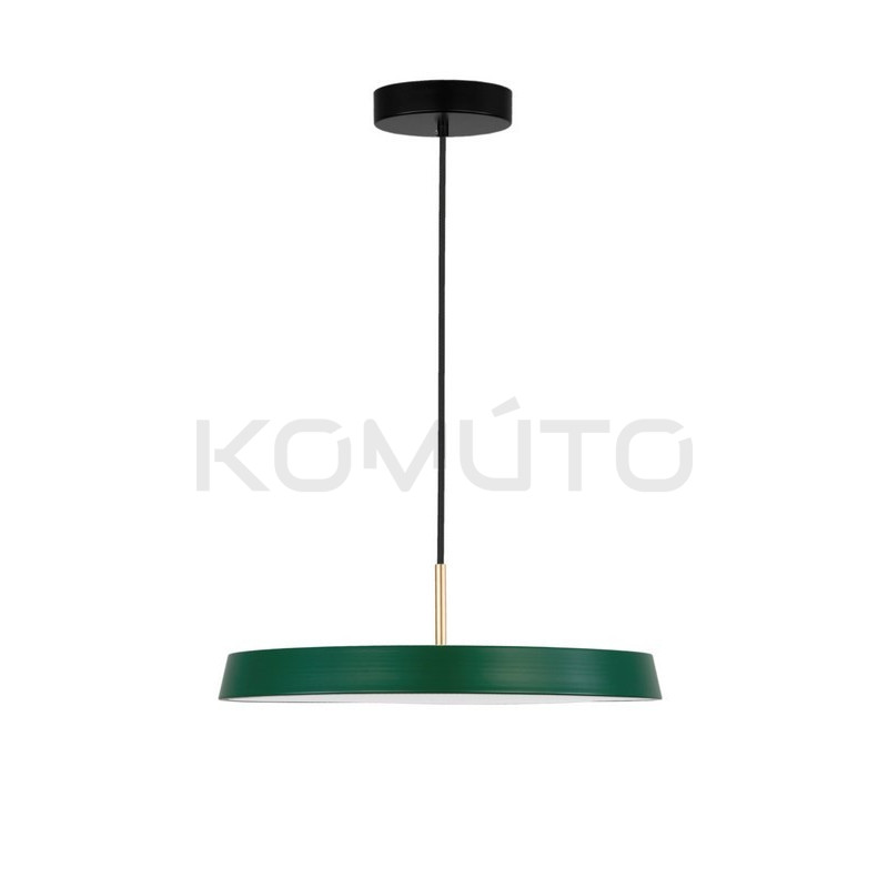 Lampa wisząca Milagro zielona złote detale