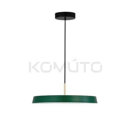 Lampa wisząca Milagro zielona złote detale