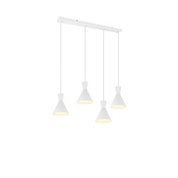 Lampa wisząca biała Pelikan Line 4 pozioma