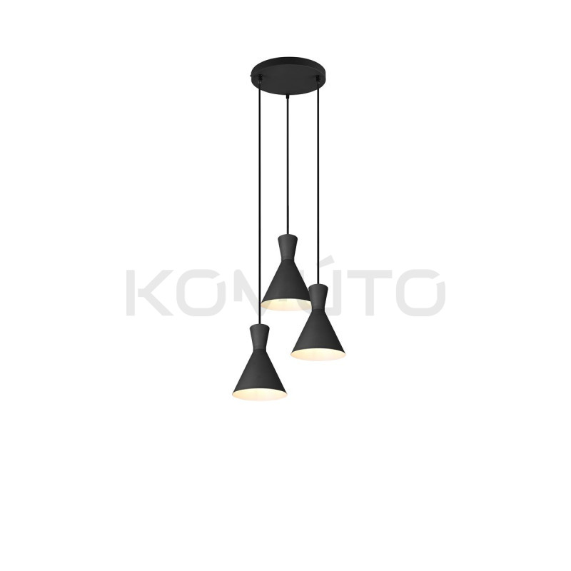 Nowoczesna Lampa wisząca Pelikan 3 czarna