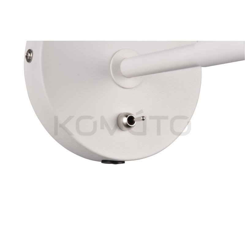 Nowoczesny Kinkiet Pelikan z włącznikiem biały Nowoczesny Kinkiet Pelikan z włącznikiem biały