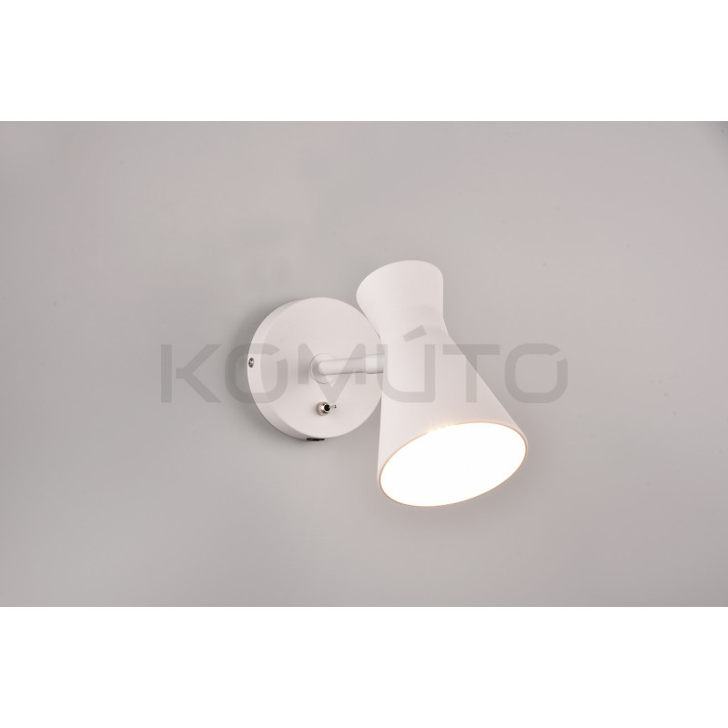 Nowoczesny Kinkiet Pelikan z włącznikiem biały Nowoczesny Kinkiet Pelikan z włącznikiem biały