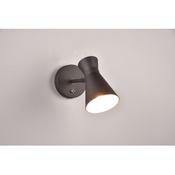 Nowoczesny kinkiet Pelikan z włącznikiem czarny Nowoczesny kinkiet Pelikan z włącznikiem czarny